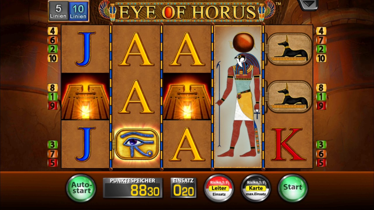 Eye of horus online casino slot game by oboent
